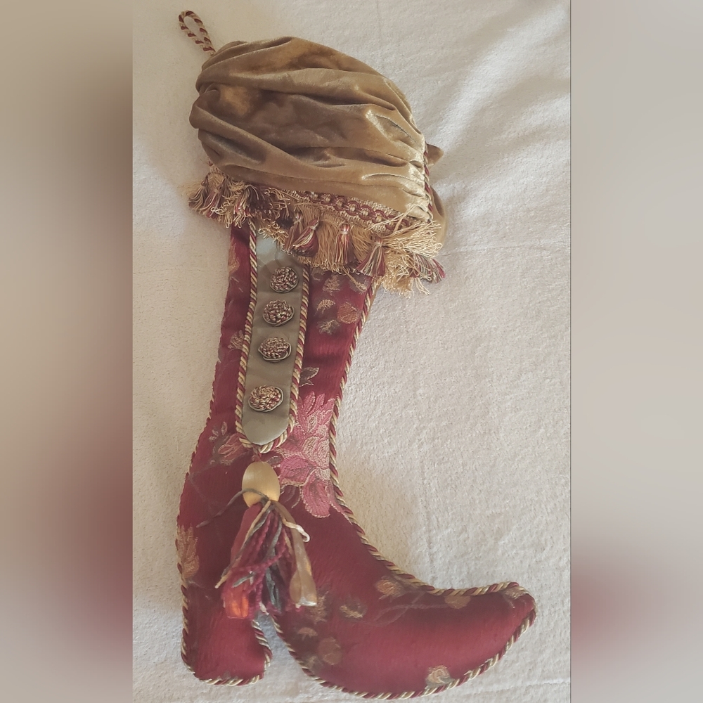 Vintage Victorian Boot Stocking